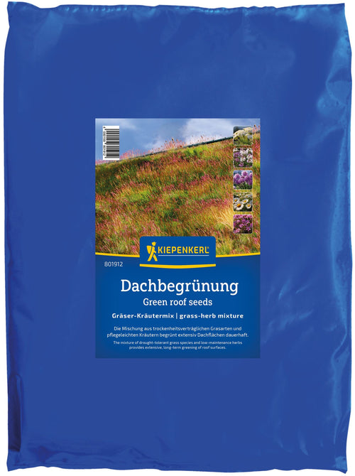 Dachbegrünung Gräser-Kräutermix, 1 kg, Rasensamen