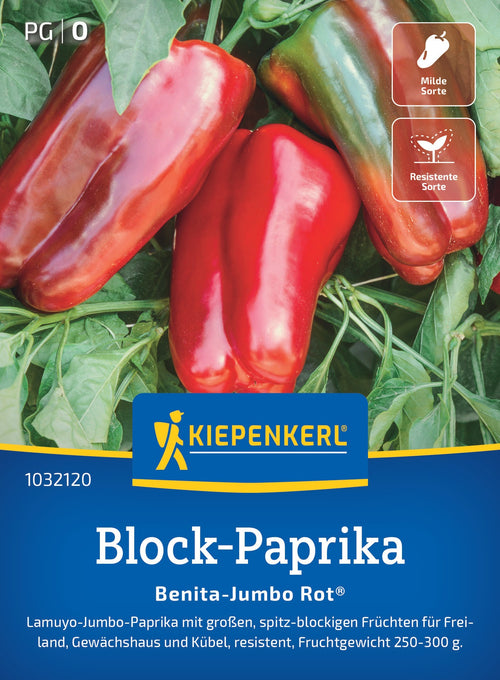 Kiepenkerl Blockpaprika Benita-Jumbo Rot®