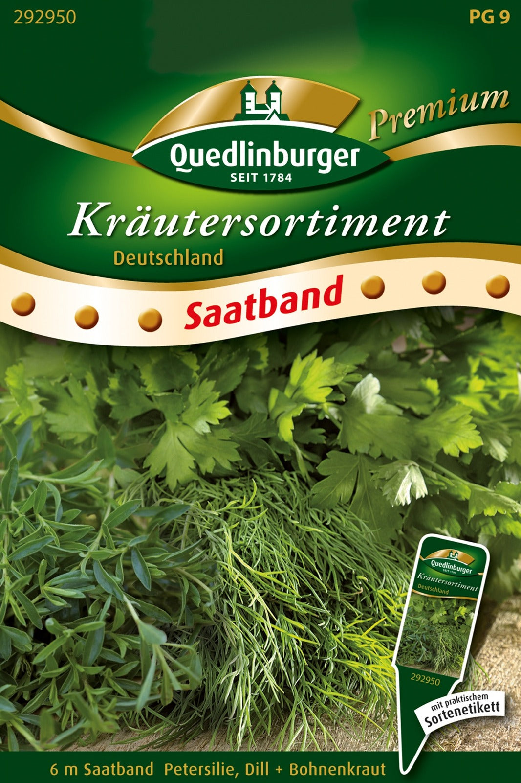 Quedlinburger Kräutersortiment typisch deutsche Kräuter Saatband
