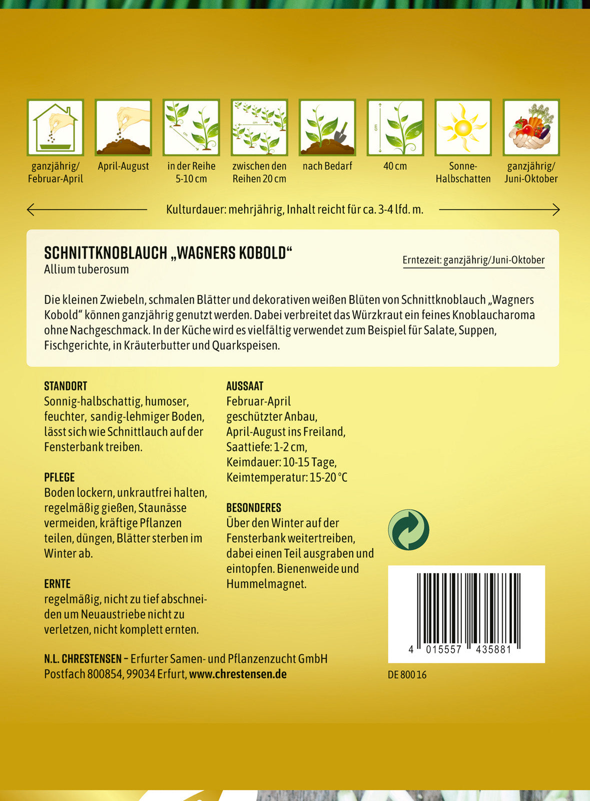 N.L. Chrestensen Schnittknoblauch Wagners Kobold