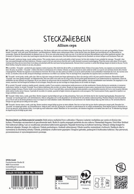 SPERLI Gelbe Steckzwiebel Crusado 50 Stück