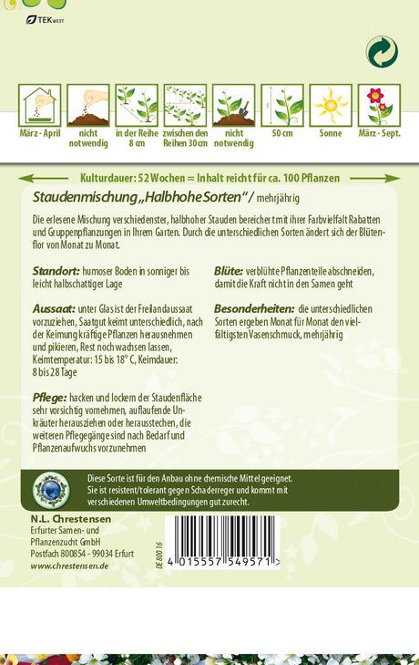 N.L. Chrestensen Staudenmischung Halbhohe Sorten