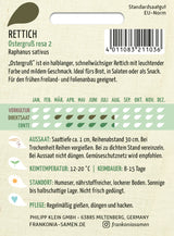 Frankonia Samen Rettich Ostergruß rosa 2