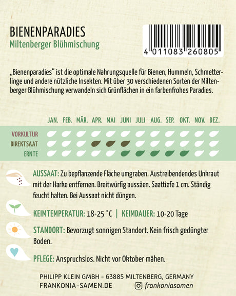 Frankonia Samen Blumensamen-Mischung Miltenberger Blühmischung Bienenparadies