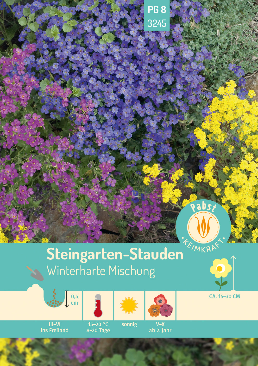 Pabst Keimkraft Blumen-Mischungen Steingartenmischung Winterharte Sorten