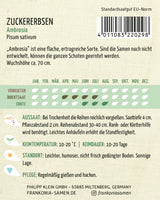 Frankonia Samen Zuckererbsen Ambrosia