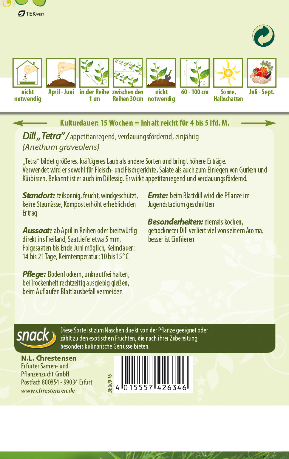 N.L. Chrestensen Dill Tetra