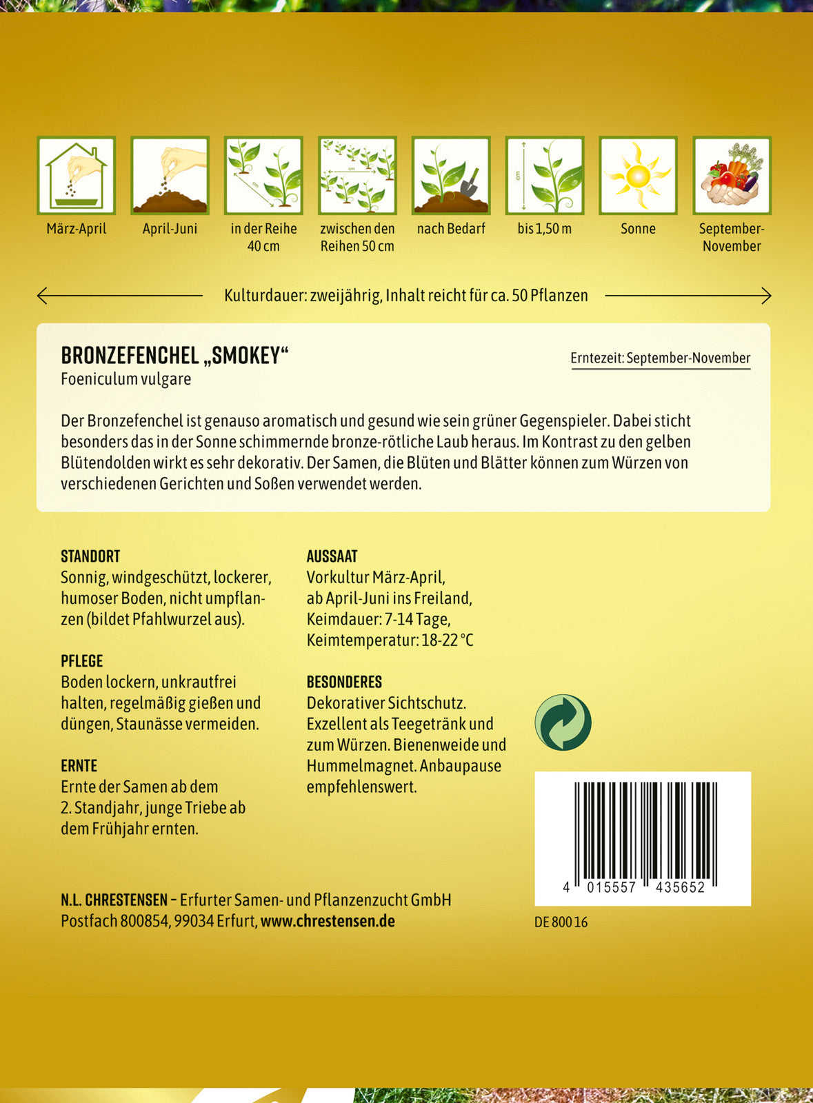 N.L. Chrestensen Bronzefenchel Smokey