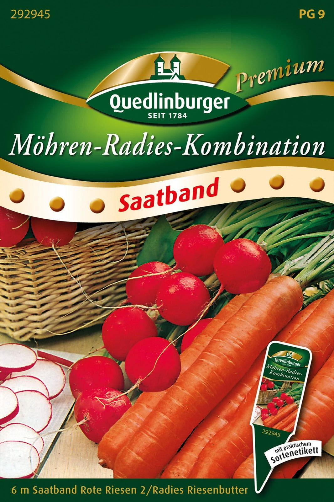 Quedlinburger Gemüse-Mischung Rote Riesen 2, Riesenbutter Saatband