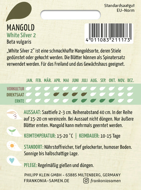 Frankonia Samen Mangold White Silver 2