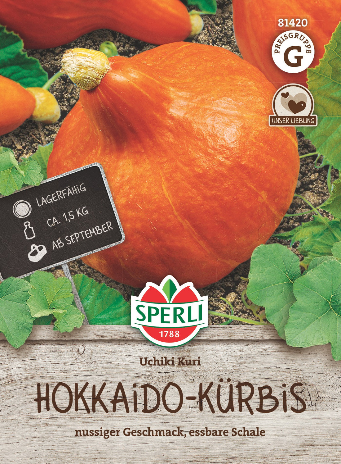SPERLI Hokkaido-Kürbis Uchiki Kuri