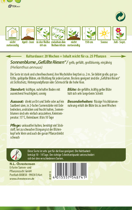 N.L. Chrestensen Sonnenblumen Gefüllte Riesen