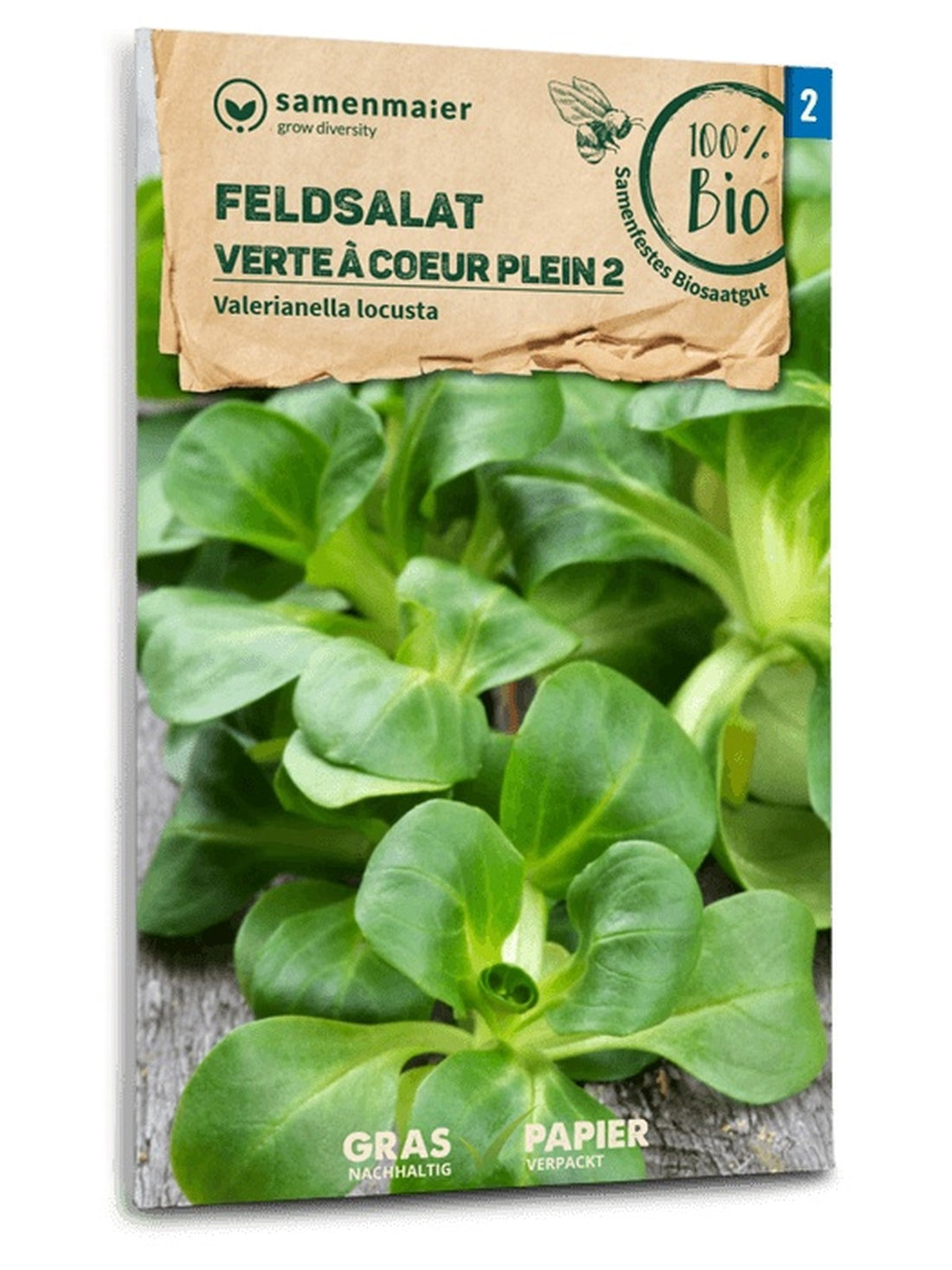Samen Maier BIO Feldsalat Verte a coeur plein 2