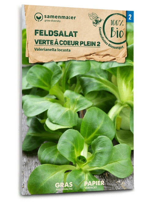 Samen Maier BIO Feldsalat Verte a coeur plein 2