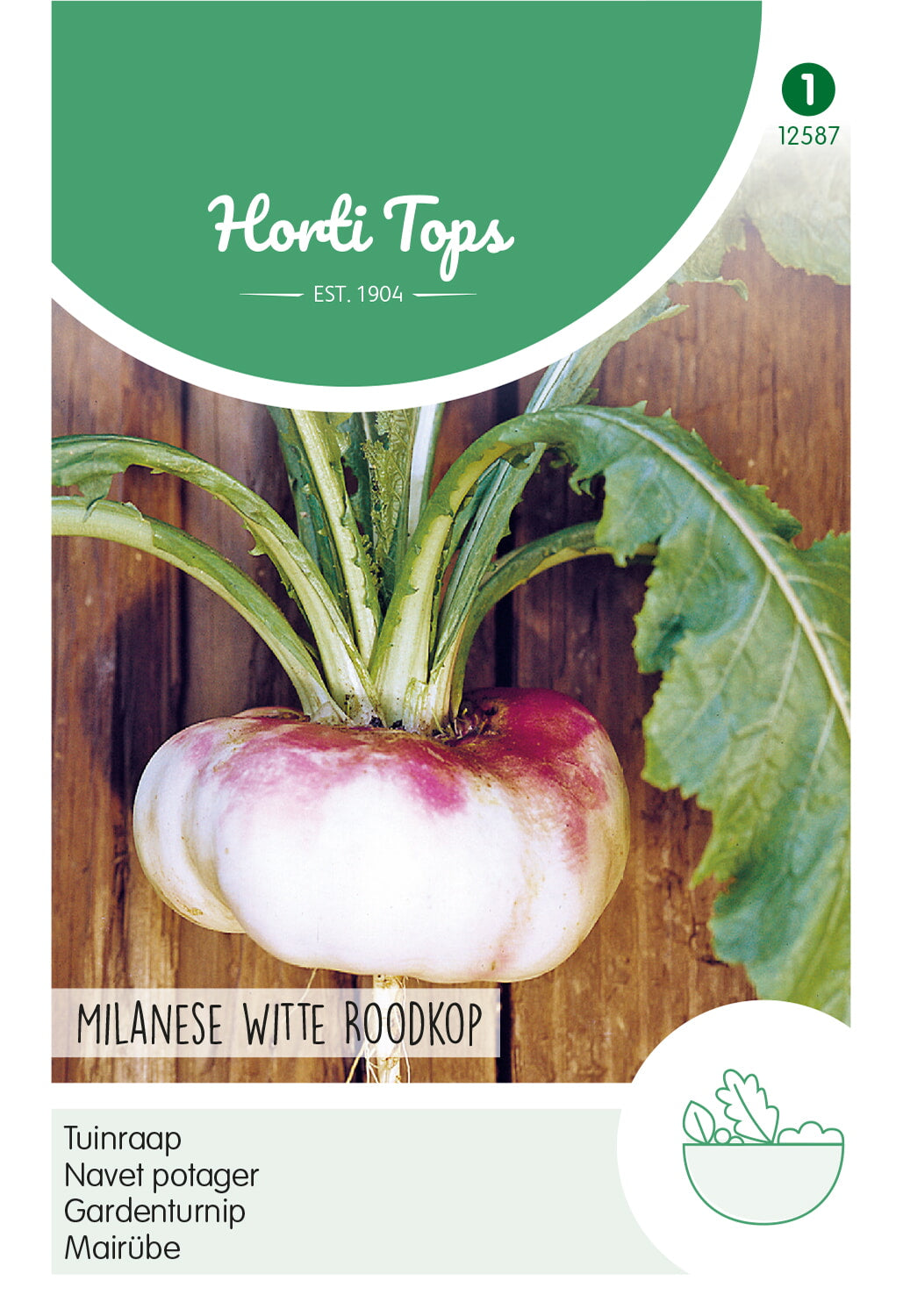 Horti Tops Mairübe Milanese Witte Roodkop