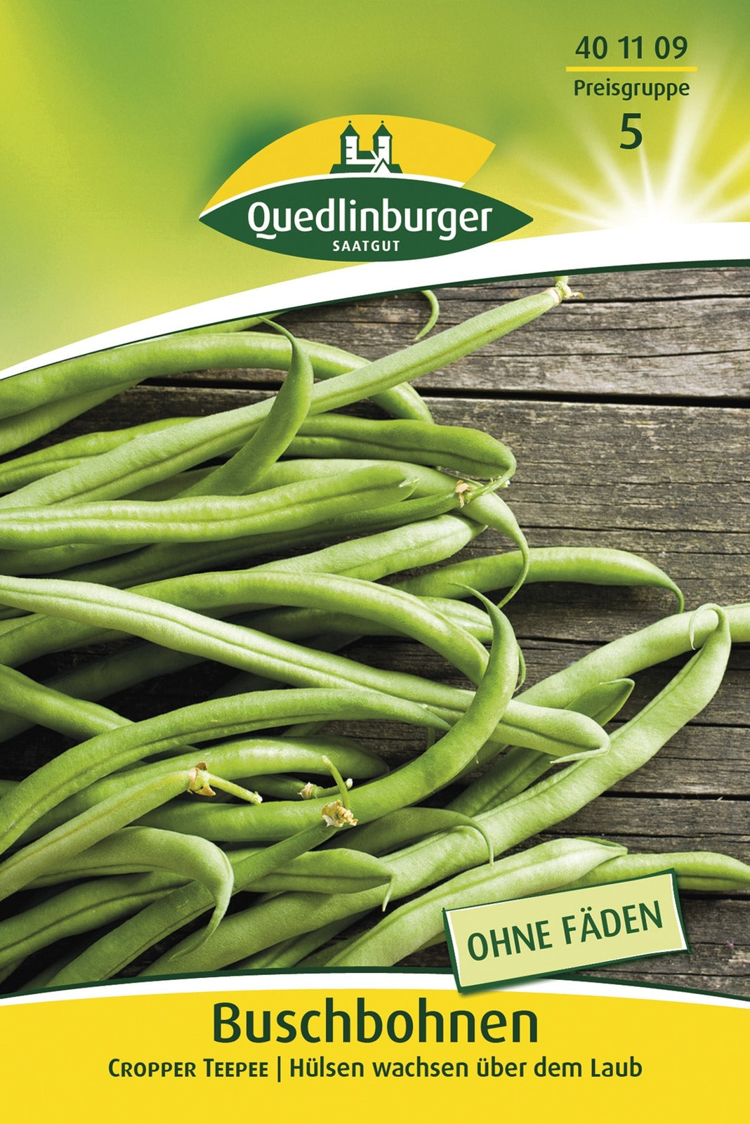 Quedlinburger Buschbohne Cropper Teepee