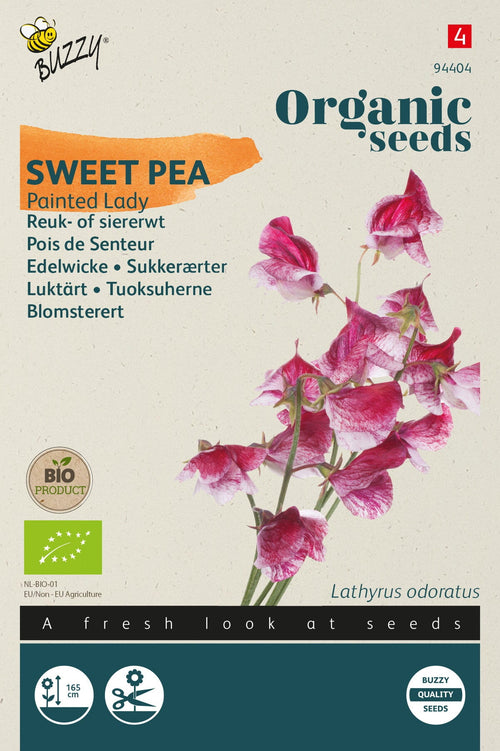 Buzzy Organic Seeds BIO Edelwicken Painted Lady