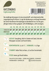 Frankonia Samen Gräser Katzengras Ergänzungsfutter