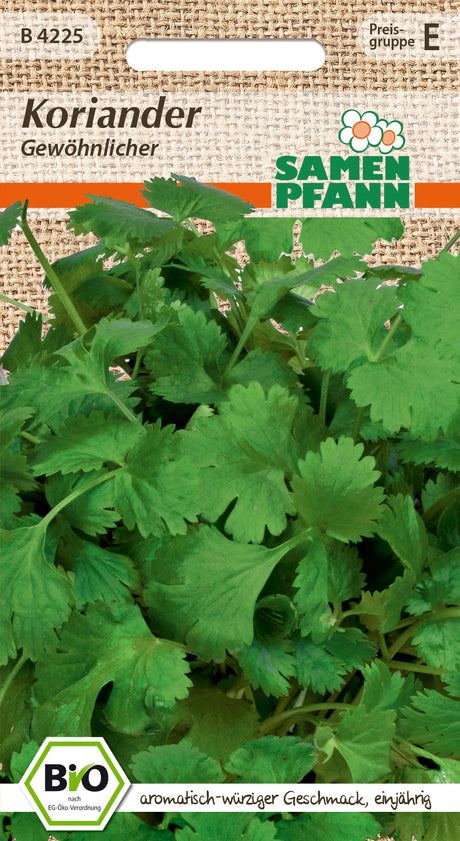 Samen Pfann BIO Koriander Gewöhnlicher