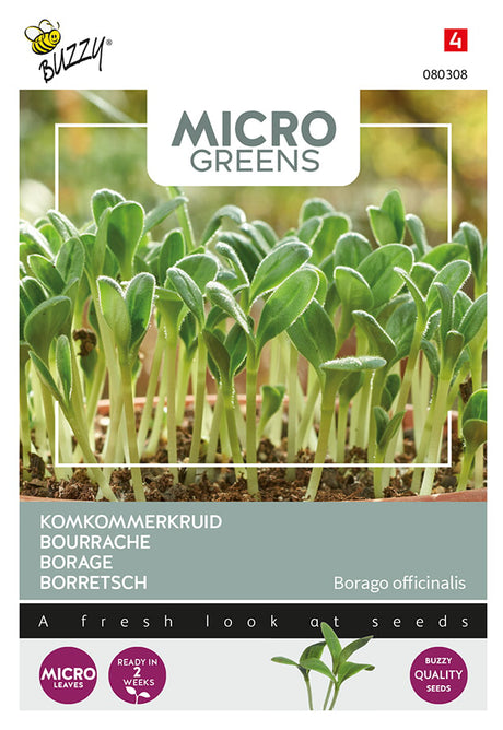Buzzy Seeds Microgreens Borretsch