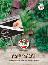 SPERLI Asia-Salat Red & Green (Pak Choi Tatsoi, Mustard Red Giant, Mizuna) Saatband