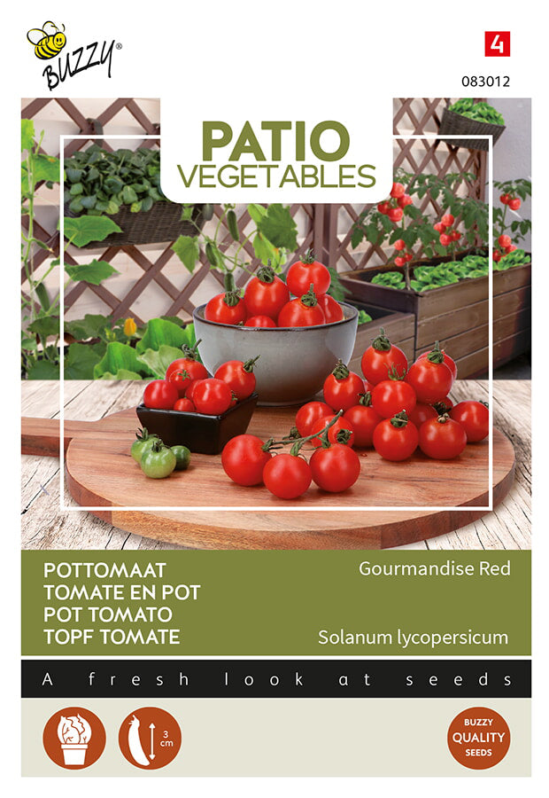 Buzzy Seeds Topf Tomate  Gourmandise Red