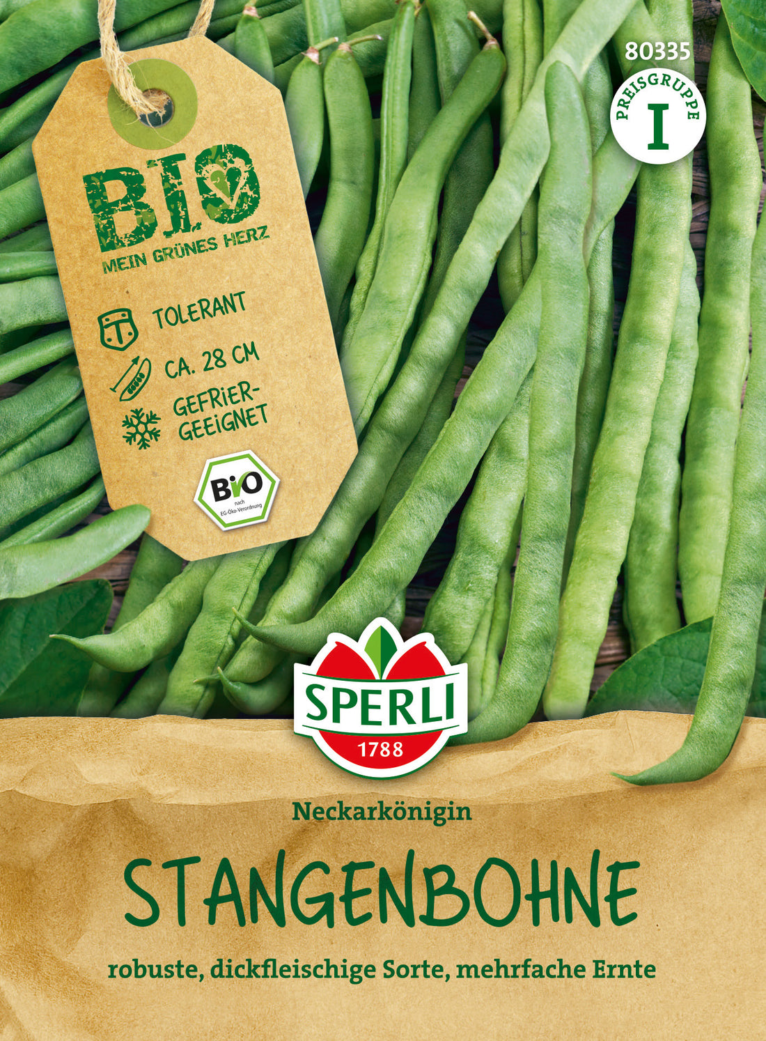 SPERLI BIO Stangenbohne Neckarkönigin