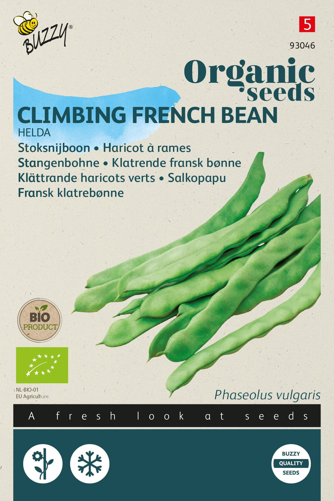 Buzzy Organic Seeds BIO Stangenbohnen Hilda