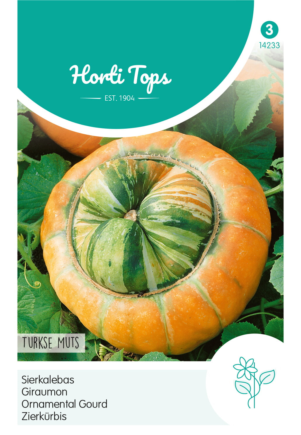 Horti Tops Zierkürbis Turbaniformis Bischofsmütze