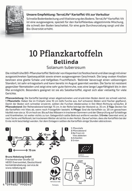 Kiepenkerl BIO Pflanzkartoffel Bellinda 10 Stück