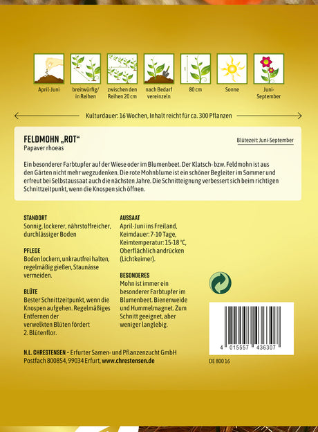 N.L. Chrestensen Feldmohn Rot