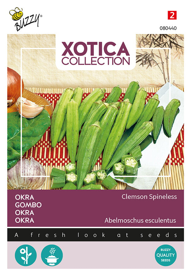 Buzzy Seeds Okra  Clemson Spineless