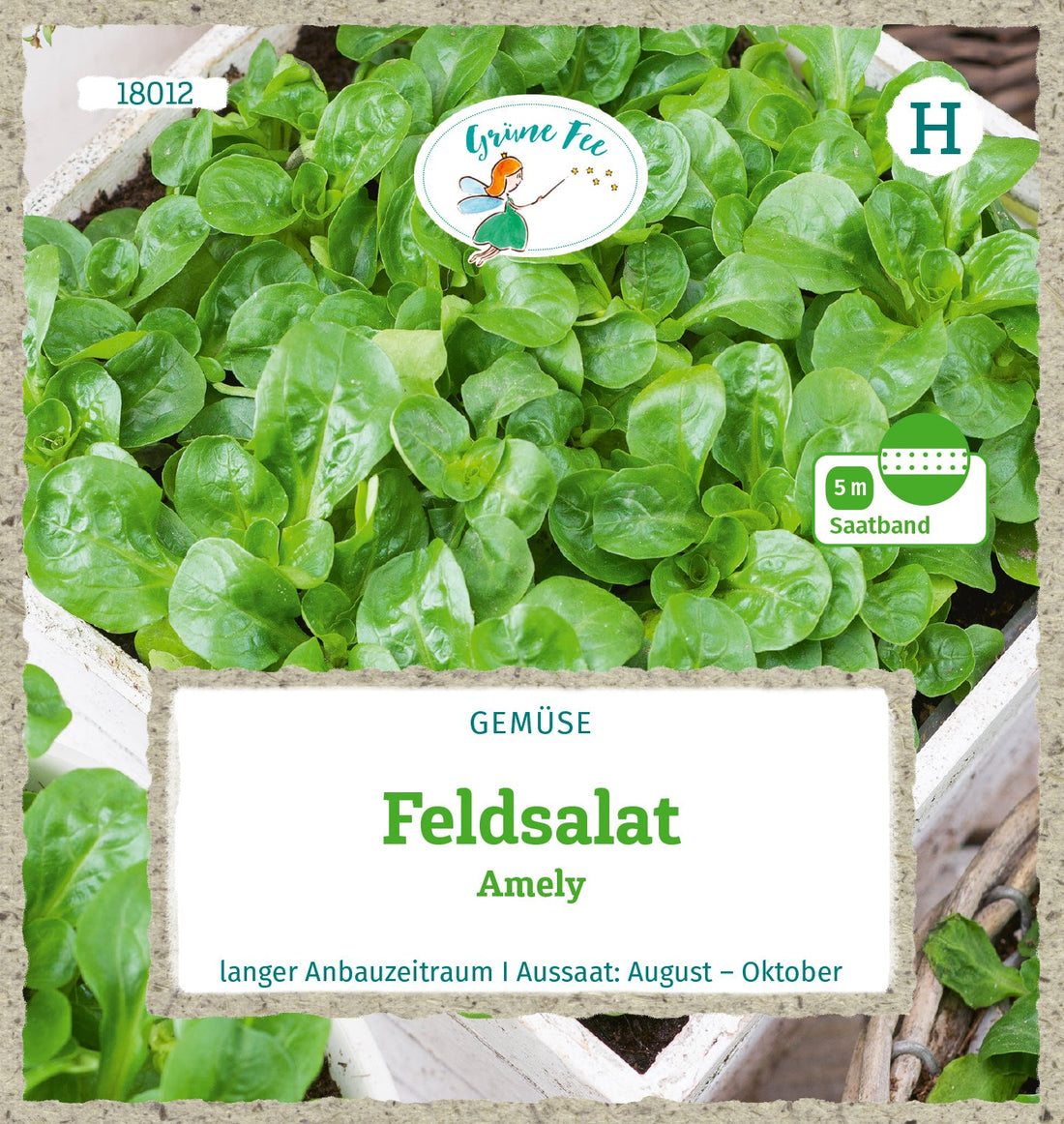 Grüne Fee Feldsalat Amely Saatband
