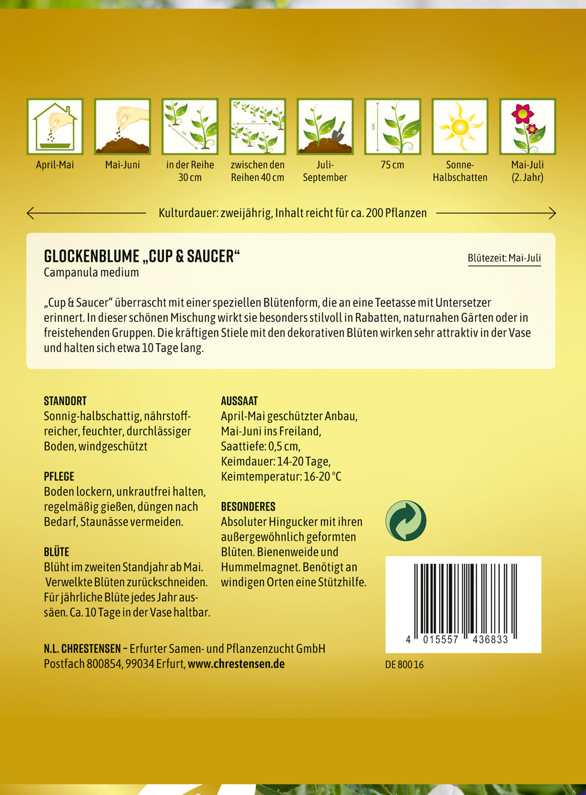 N.L. Chrestensen Glockenblume Cup & Saucer