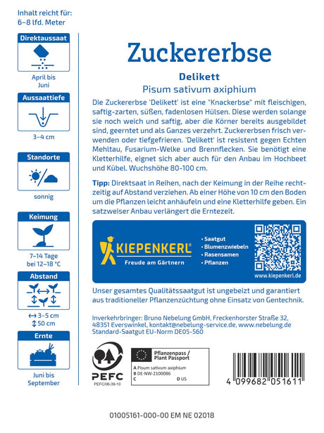 Kiepenkerl Zuckererbse Delikett