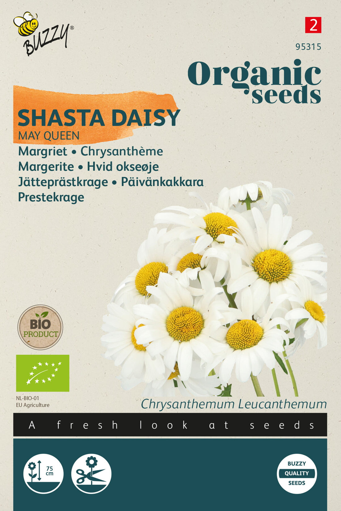 Buzzy Organic Seeds BIO Margeriten May Queen