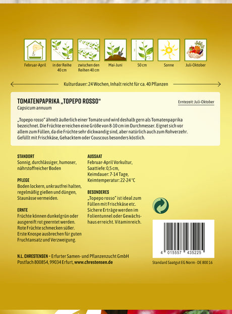 N.L. Chrestensen Tomatenpaprika Topepo rosso