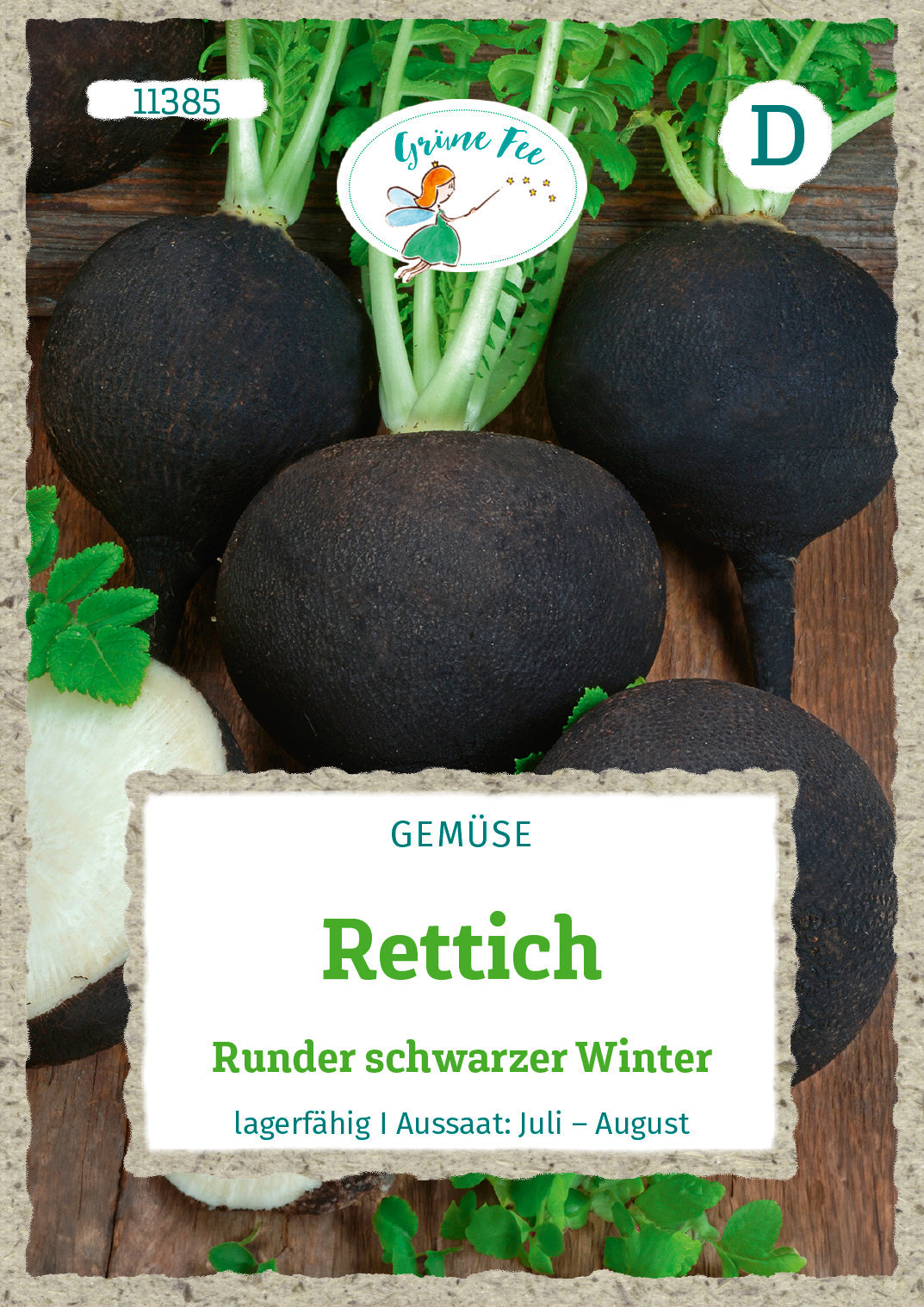 Grüne Fee Rettich Runder schwarzer Winter