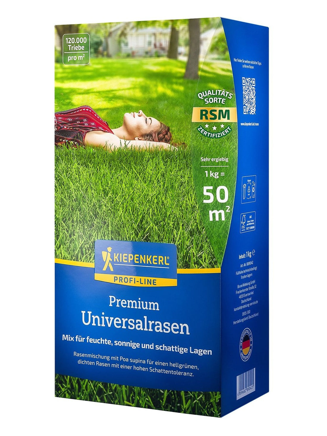 Kiepenkerl Premium Universalrasen mit Poa supina, 1 kg Profi-Line