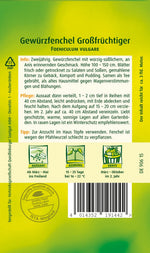 Quedlinburger Gewürzfenchel  Großfrüchtiger