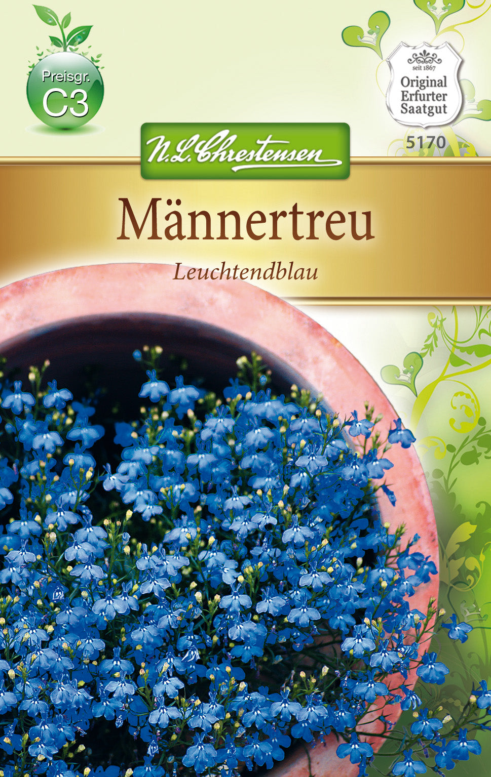 N.L. Chrestensen Männertreu Leuchtendblau