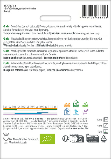 Sativa BIO Nüsslisalat Gala