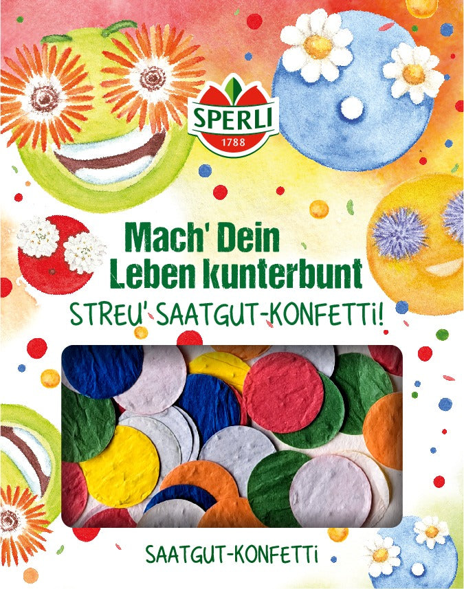 SPERLI Blumensamen-Mischungen Saatgut-Konfetti, rund Saatplatte