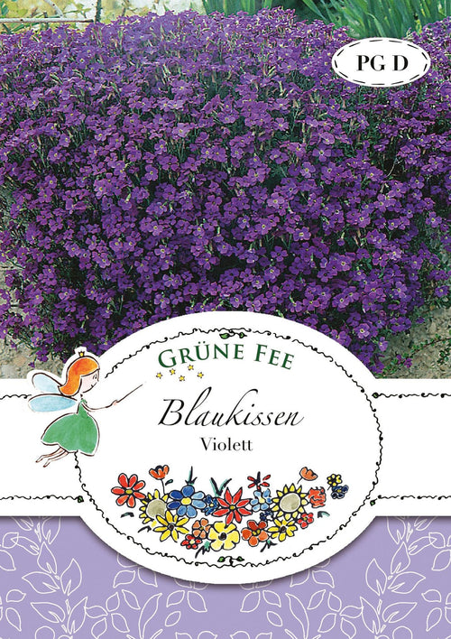 Grüne Fee Blaukissen Violett