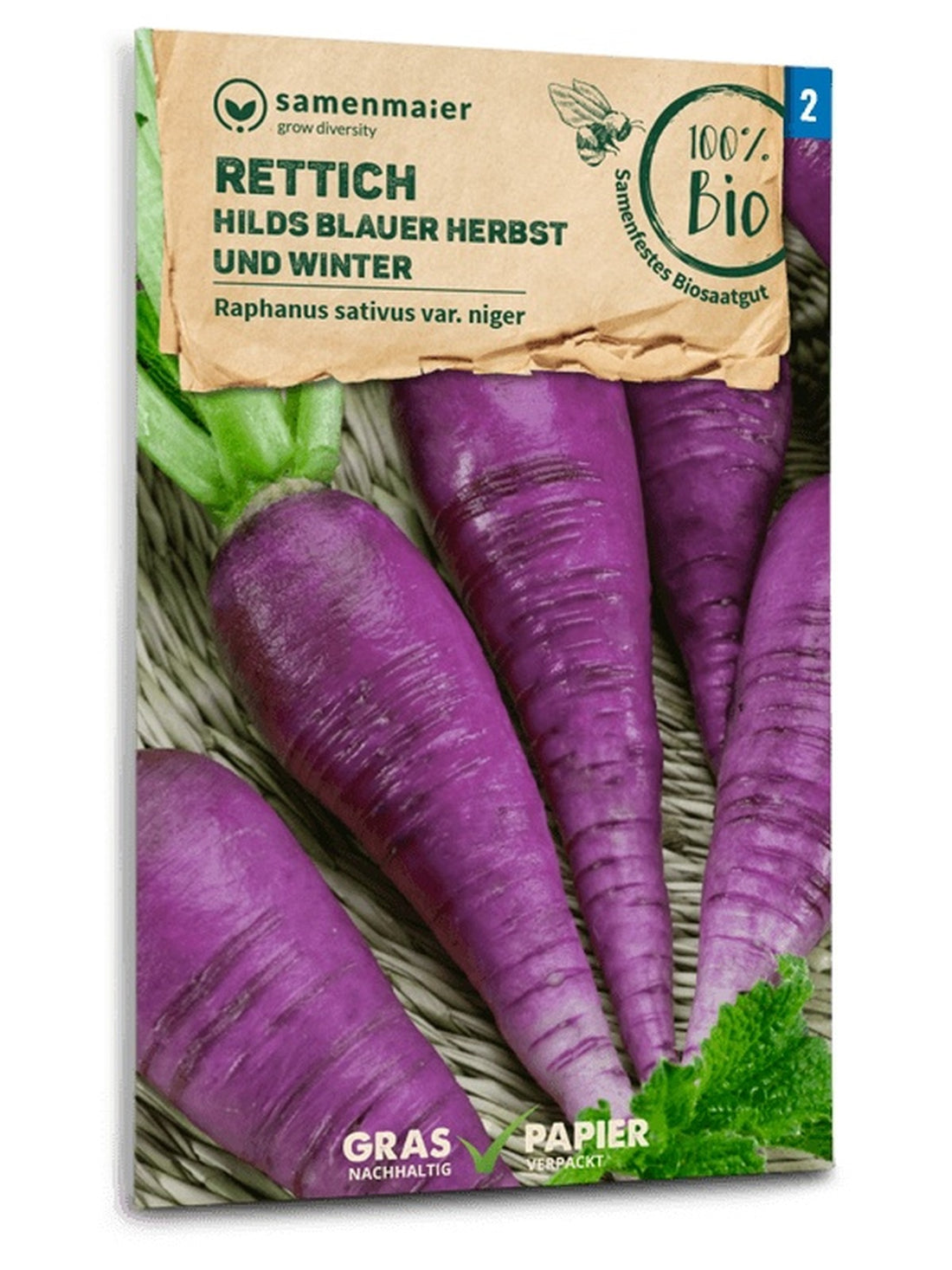 Samen Maier BIO Rettich Hilds Blauer Herbst Winter