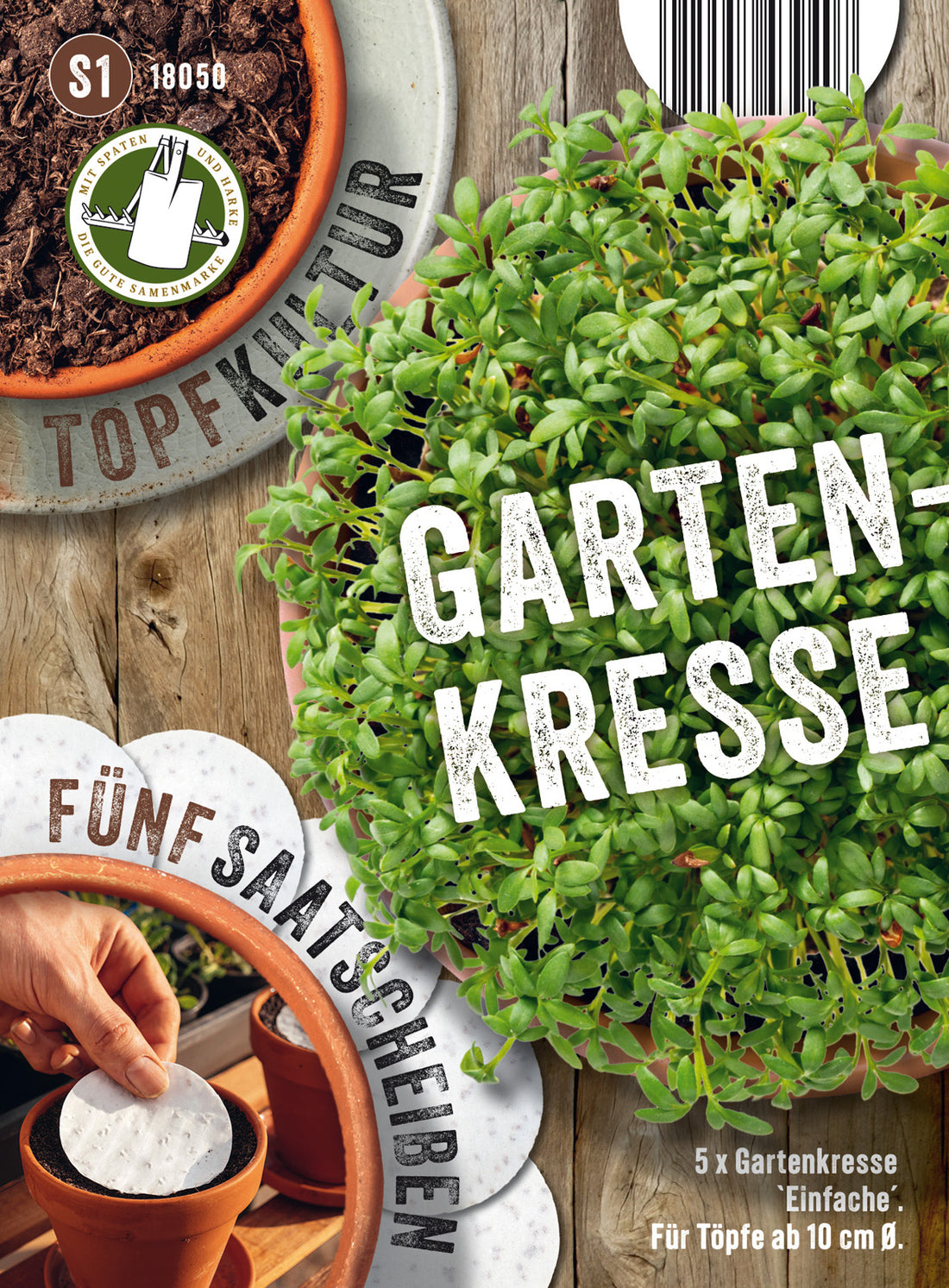 N.L. Chrestensen Gartenkresse Einfache Saatscheibe