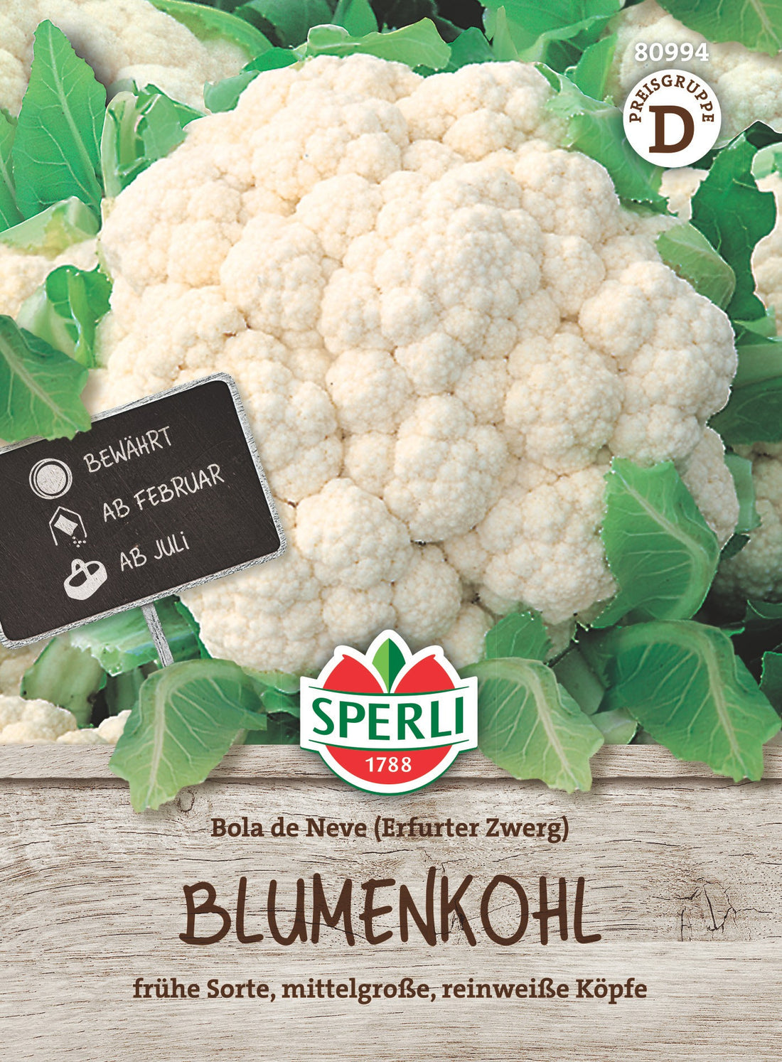 SPERLI Kohl Bola de Neve (Erfurter Zwerg)