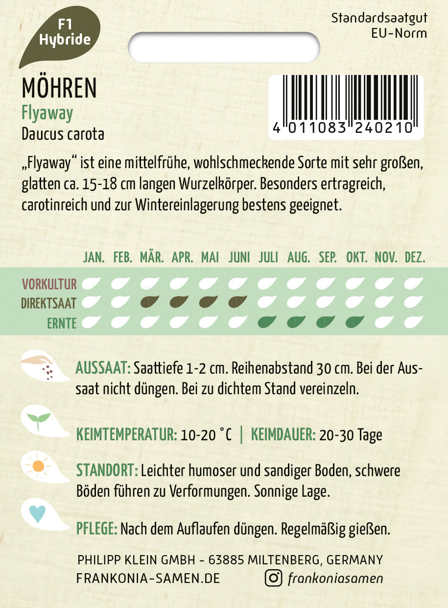 Frankonia Samen Möhren Flyaway