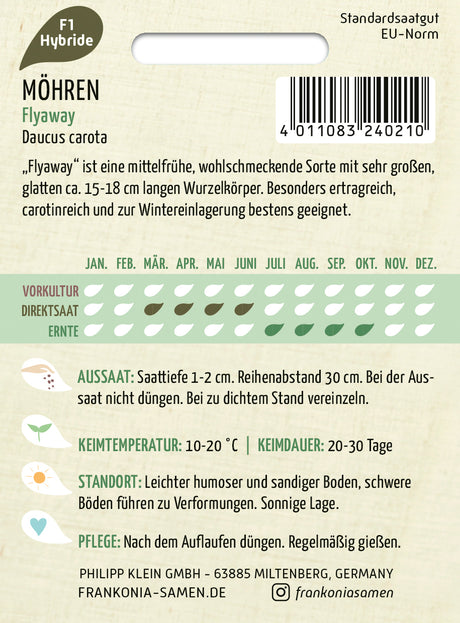 Frankonia Samen Möhren Flyaway