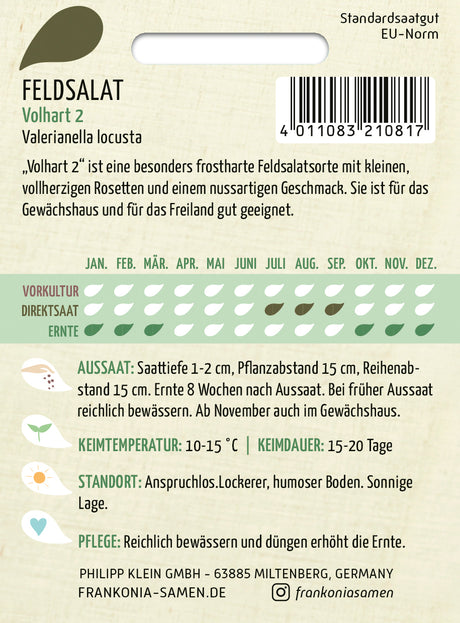 Frankonia Samen Feldsalat Volhart 2